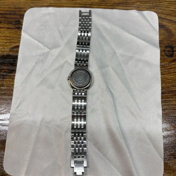MOVADO Essence Mini Watch Silver Black 38mm display picture 2